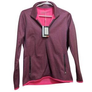 Nike Therma-Fit Golf 1/4 Zip Pullover Womens M Purple‎ Pink Long Sleeve Top